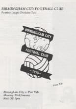 Birmingham City Reserves v Port Vale Reserves  23-Jan-1995