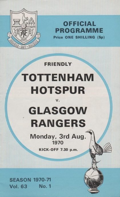 Tottenham Hotspur v Glasgow Rangers 03-Aug-1970