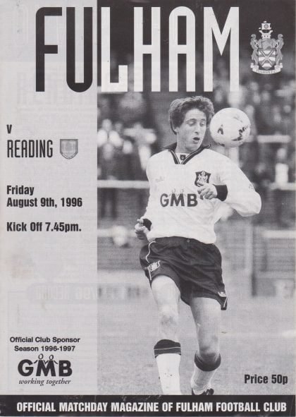 Fulham v Reading 09-Aug-1996