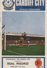 Cardiff City v Real Madrid 10-Mar-1971