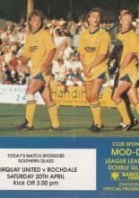 Torquay United v Rochdale 20-Apr-1991