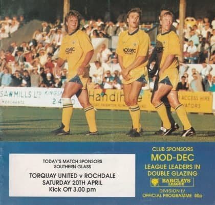 Torquay United v Rochdale 20-Apr-1991