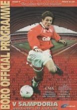 Middlesbrough v Sampdoria  12-Nov-1995