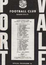 Port Vale v Scunthorpe United 16-Dec-1972