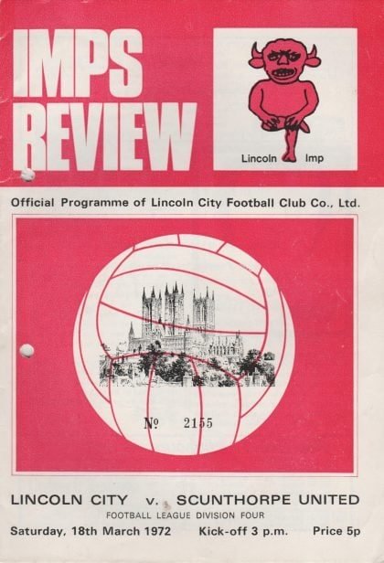 Lincoln City v Scunthorpe United 18-Mar-1972