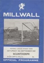 Millwall v Scunthorpe United 18-Sep-1965