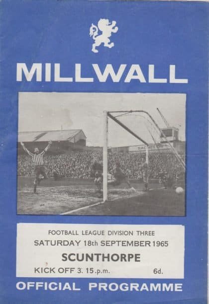 Millwall v Scunthorpe United 18-Sep-1965