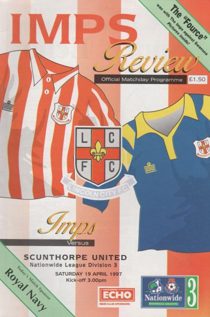 Lincoln City v Scunthorpe United 19-Apr-1997