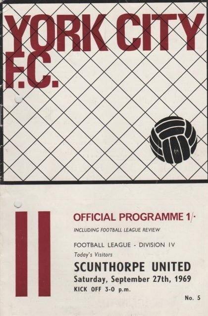 York City v Scunthorpe United 27-Sep-1969