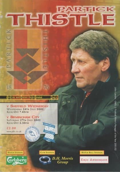 Partick Thistle v Birmingham City  27-Jul-2002