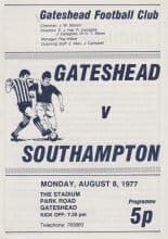 Gateshead v Southampton  08-Aug-1977
