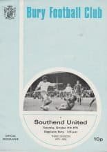 Bury v Southend United 11-Oct-1975