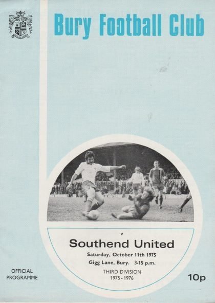 Bury v Southend United 11-Oct-1975