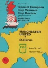 Manchester United v St Etienne 05-Oct-1977