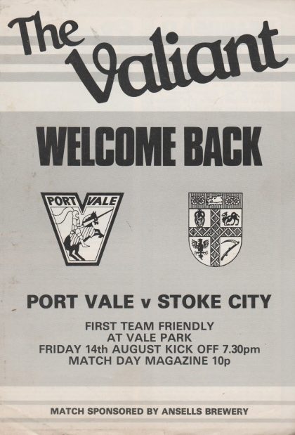 Port Vale v Stoke City 14-Aug-1981
