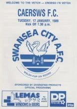 Caersws v Swansea City  17-Jan-1989