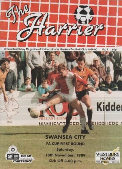 Kidderminster Harriers v Swansea City 18-Nov-1989