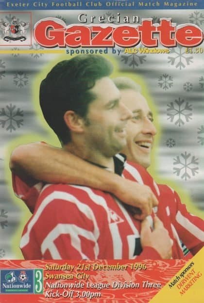 Exeter City v Swansea City 21-Dec-1996