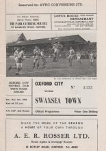 Oxford City v Swansea Town 06-Dec-1969