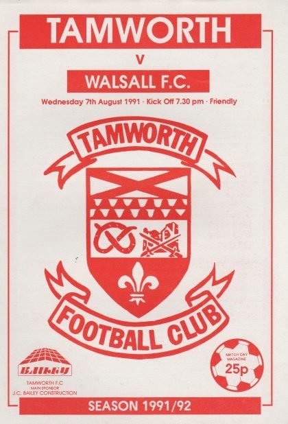 Tamworth v Walsall  07-Aug-1991
