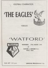 Crystal Palace Reserves v Watford Reserves 27-Aug-1986