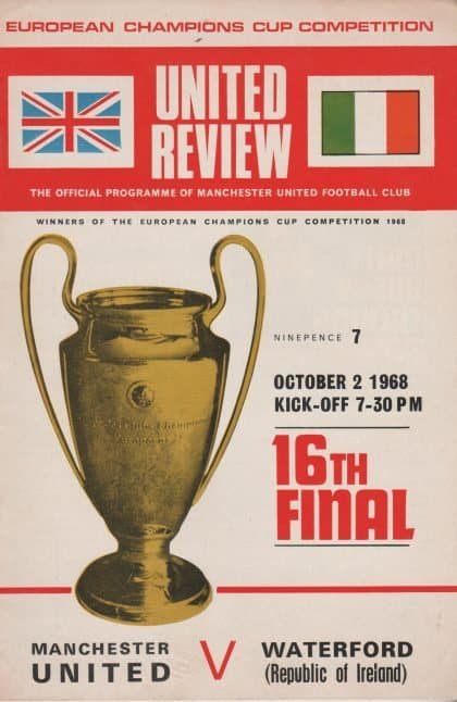 Manchester United v Waterford 02-Oct-1968