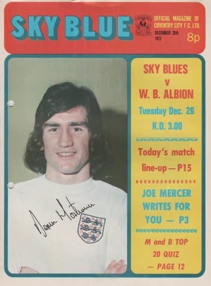 Coventry City v West Bromwich Albion 26-Dec-1972