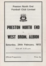 Preston North End v West Bromwich Albion 26-Feb-1972