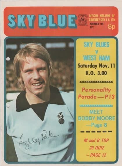 Coventry City v West Ham United  22-Nov-1972