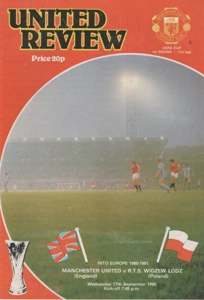 Manchester United v Widzew Lodz 17-Sep-1980