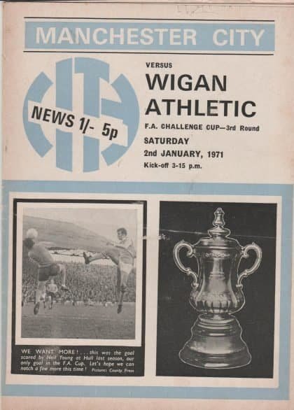 Manchester City v Wigan Athletic 02-Jan-1971