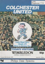 Colchester United v Wimbledon  23-Oct-1979