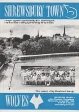 Shrewsbury Town v Wolverhampton Wanderers 08-Aug-1990