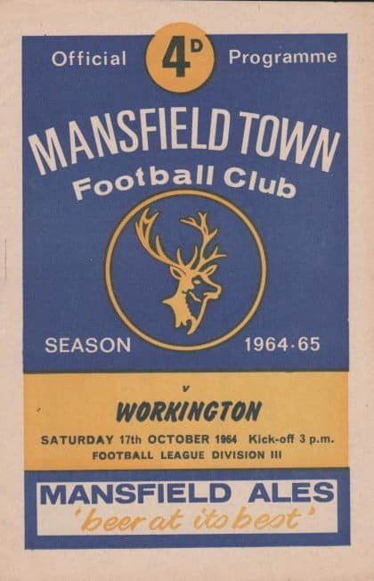 Mansfield Town v Workington 17-Oct-1964