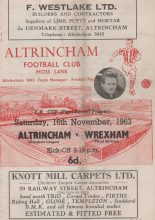Altrincham v Wrexham  16-Nov-1963