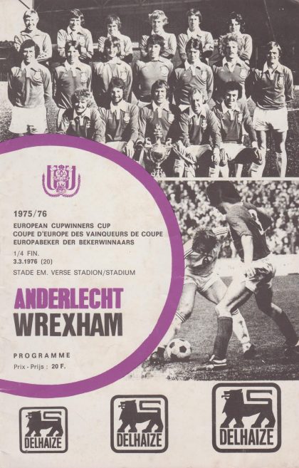 Anderlecht v Wrexham 03-Mar-1976