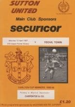 Sutton United v Yeovil Town 12-Apr-1997