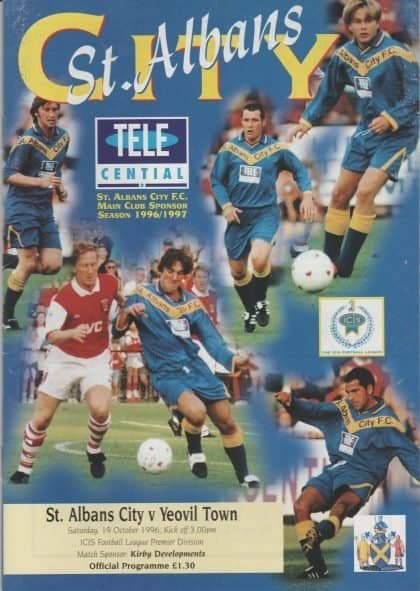St Albans City v Yeovil Town 19-Oct-1996