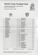Hitchin Town v Norwich City 14-Jul-2015