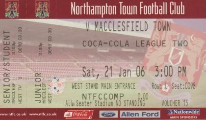 Northampton Town v Macclesfield Town 21-Jan-2006