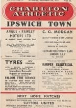 Charlton Athletic v Ipswich Town 07-Dec-1957