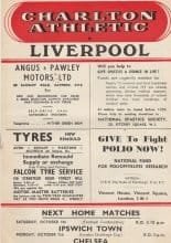 Charlton Athletic v Liverpool 28-Sep-1957