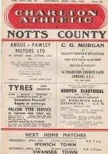 Charlton Athletic v Notts County 12-Apr-1958