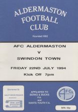AFC Aldermaston v Swindon Town  22-Jul-1994