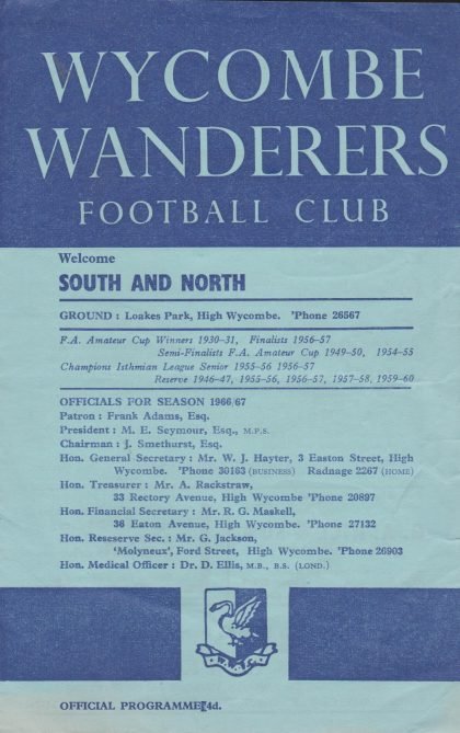 South v North  22-Oct-1966