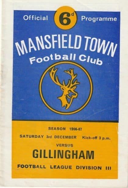 Mansfield Town v Gillingham   03-Dec-1966