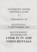Aylesbury United v Chelsea XI 11-Sep-2002