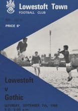 Lowestoft Town v Gothic  07-Sep-1968