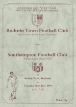 Bodmin Town v Southampton 31-Jul-1991