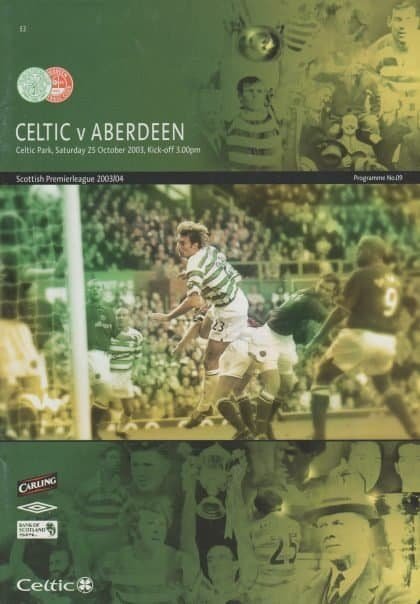 Glasgow Celtic v Aberdeen 25-Oct-2003